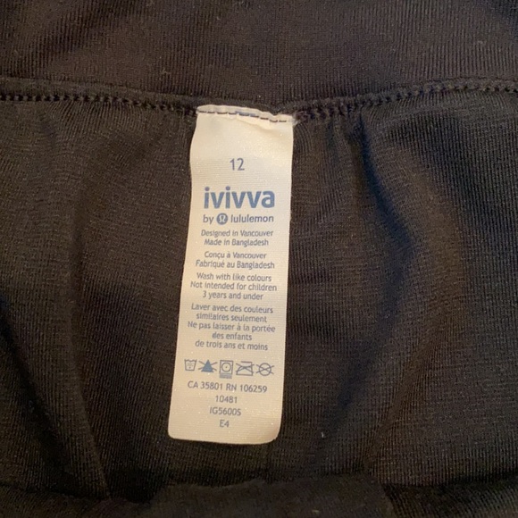 Girls Ivivva by Lululemon Lined Pants- 12 - Picture 5 of 5